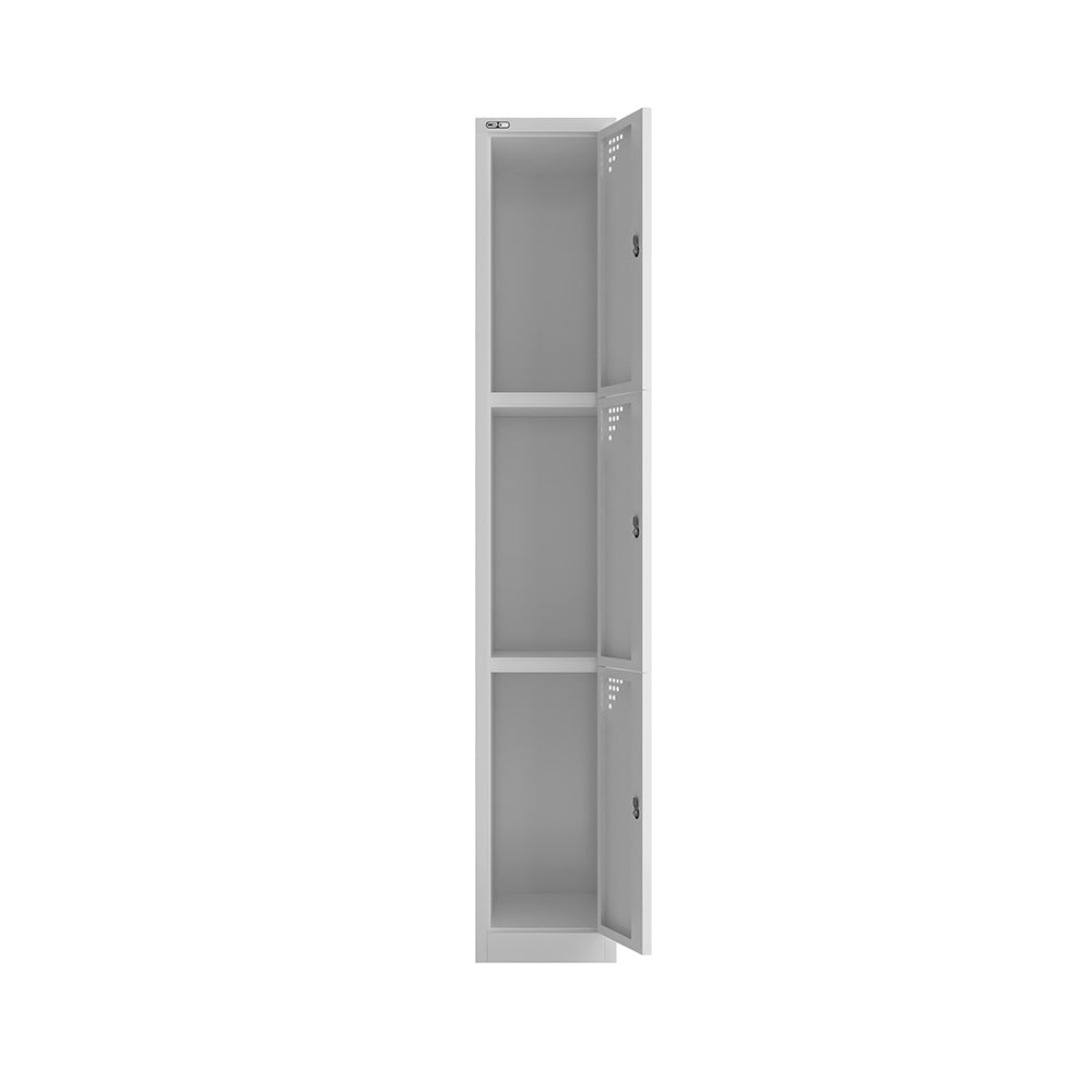 GO Steel 3 Door Locker product view for office furniture hire