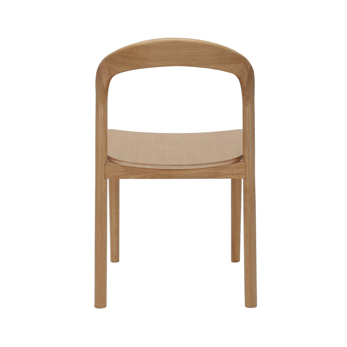 Nodo Chair American Oak detail view of natural oak construction