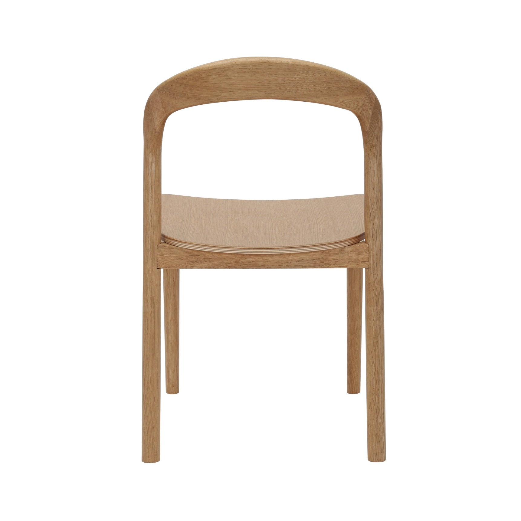 Nodo Chair American Oak detail view of natural oak construction
