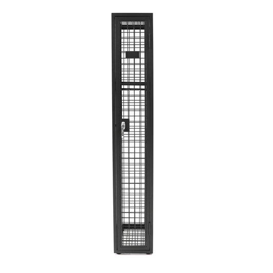 Steel Mesh Single Door Locker Hire in white - primary view